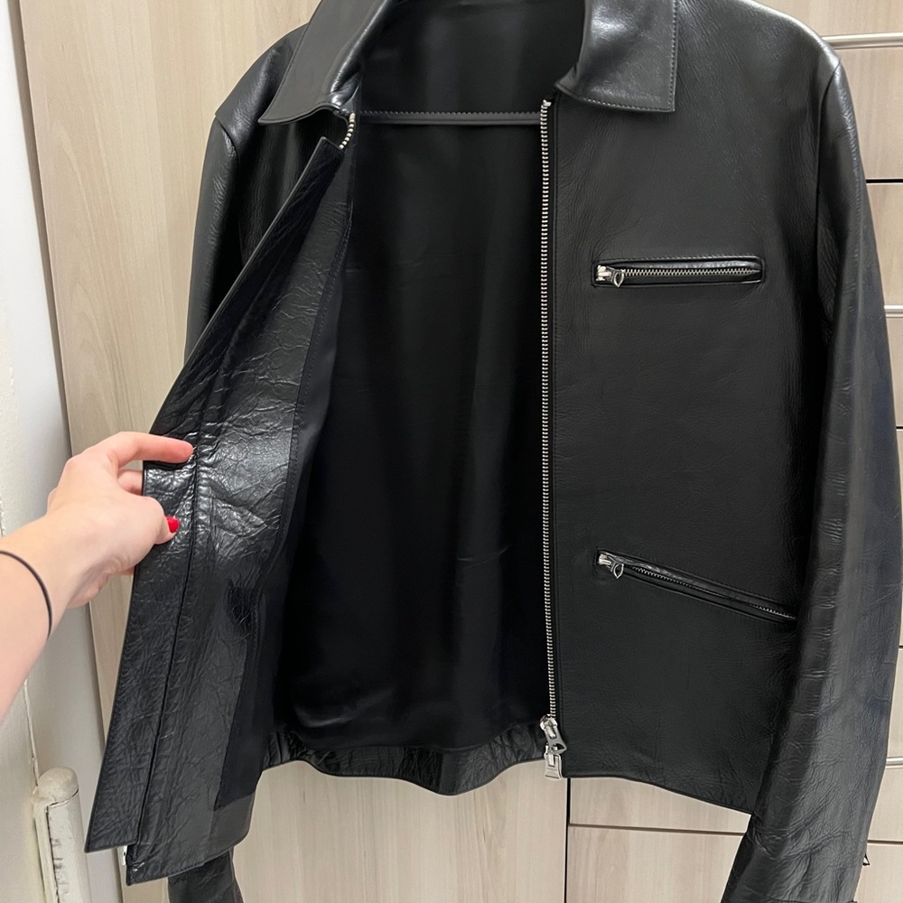 ACNE STUDIOS perfect black leather biker jacket